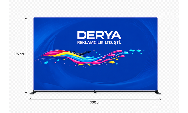 300x225 cm Boru Kuma� Pano � Ta��nabilir Backdrop Stand