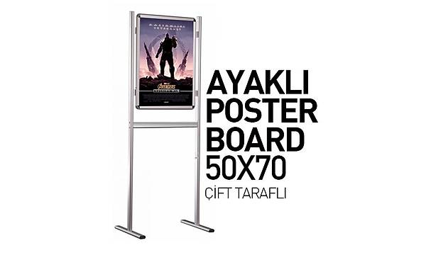 Ayakl� Poster Pano 50X70 �ift Taraf