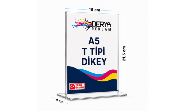 A5 T Tipi Dikey Pleksi F�yl�k