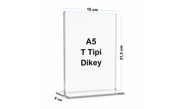 A5 T Tipi Dikey Pleksi F�yl�k