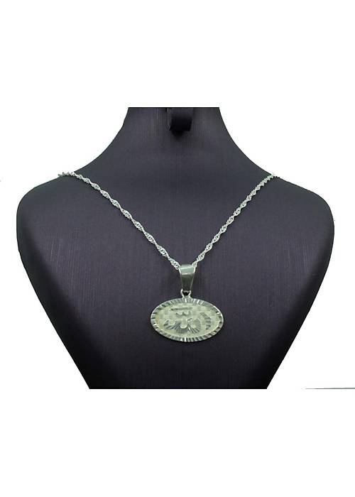 ALLAH Yazılı Gümüş Kolye 925 Ayar Kadın Taşsız Model Kolye UC-182