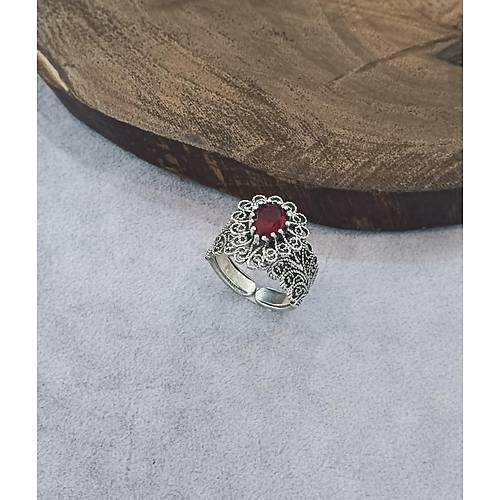 Telkari G�m�� Y�z�k Yakut Ta�l� Bayan Y�z��� YZK-429