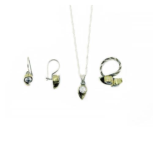 Zirkon Tal Otantik Gm Yz Ayarlamal Set Yzk Kpe Kolye SET-292