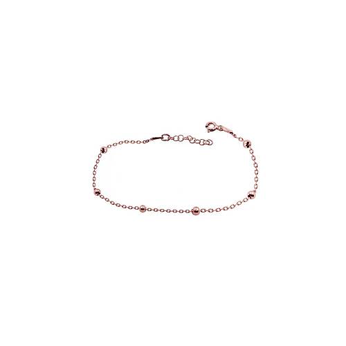 Gm Bileklik Top Top Zincirli Roz Gm Kadn Bileklik BLK-264