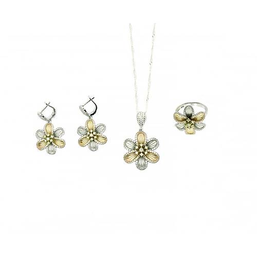 Papatya Modeli Gm Set Kadn l Set Yzk Kpe Kolye SET-293