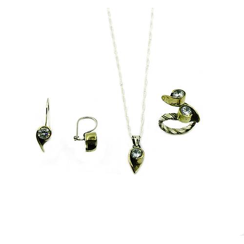 Zirkon Tal Otantik Gm Yz Ayarlamal Set Yzk Kpe Kolye SET-292