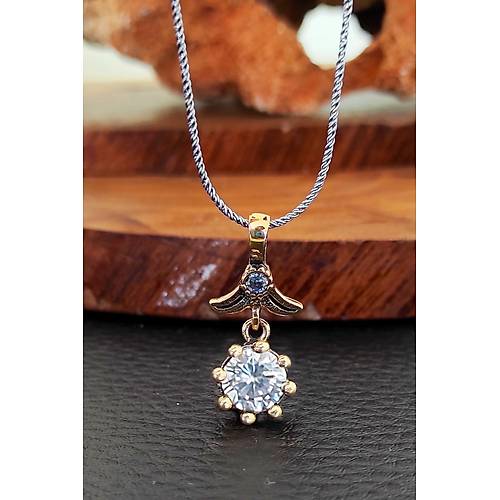 Zirkon Tal Otantik Gm Kolye Kadn Gm Kolye 925 Ayar UC-254