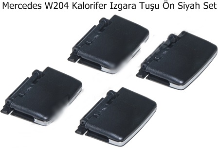 Mercedes W204 Kalorifer Izgara Tuşu Ön Siyah Set