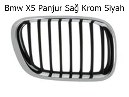Bmw X5 Panjur Sağ Krom Siyah
