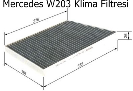 Mercedes W203 Klima Filtresi