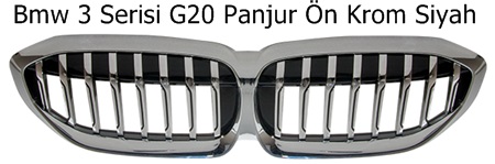 Bmw 3 Serisi G20 Panjur Ön Krom Siyah