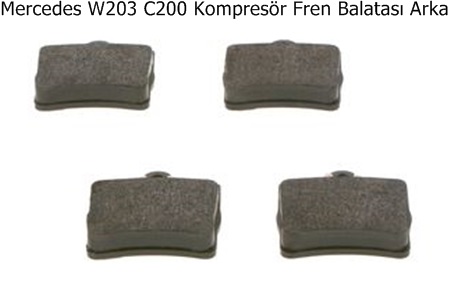 Mercedes W203 C200 Kompresör Fren Balatası Arka