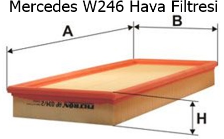Mercedes W246 Hava Filtresi