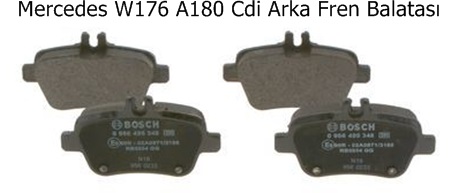 Mercedes W176 A180 Cdi Arka Fren Balatası
