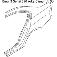 Bmw 3 Serisi E90 Arka amurluk Sol