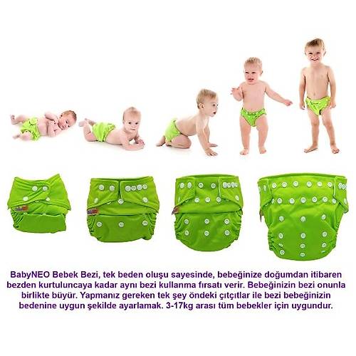 Cepli Tek Beden Bambu Ykanabilir Bebek Bezi Gvdesi AYICIKLAR