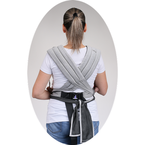 Mei Tai Organik Ayarlanabilir Half Buckle Kanguru - Gri