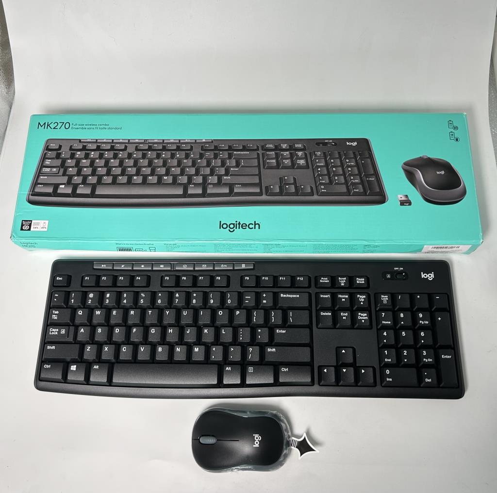 Logitech MK270 Kablosuz İngilizce Q Klavye ve Mouse Seti (OUTLET)
