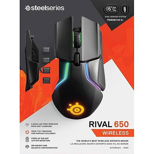 SteelSeries Rival 650 Kablosuz Gaming Mouse