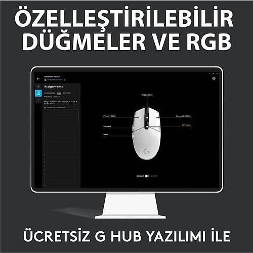 Logitech G G102 LIGHTSYNC RGB Aydınlatmalı 8.000 DPI Kablolu Oyuncu Mouse - Siyah