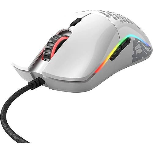 Glorious Model O Kablolu Parlak Beyaz RGB Oyuncu Mouse 69Gr