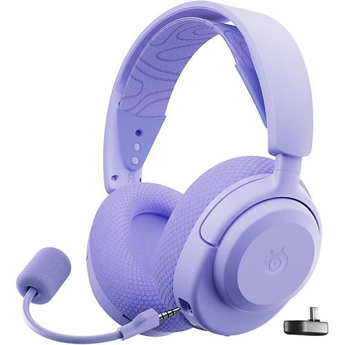 SteelSeries Arctis Nova 3P Wireless Lavender Gaming Kulakl�k - Mobil Uygulama ile Kontrol - 40 Saat Pil �mr� -PS5, PS4, PC, Switch, Mobil Uyumlu