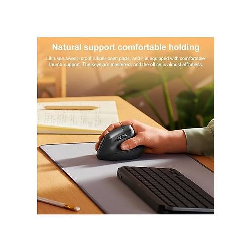 Logitech Lift Vertical Kablosuz ift Modlu Mouse