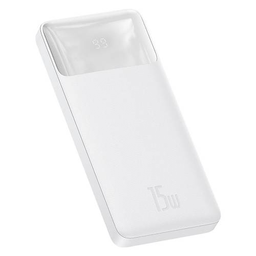 Baseus Bipow Overseas Edition Dijital Ekranl� 15W 10.000 Mah Powerbank Beyaz