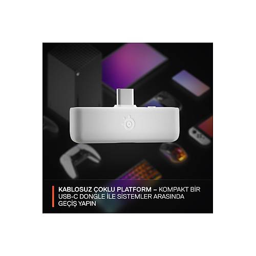 Arctis Nova 5X Wireless ve Bluetooth Xbox ve PC Kablosuz Oyuncu Kulakl - Beyaz