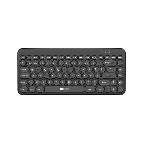 Dexim KBW002 Retro Daktilo G�r�n�ml� ��k ve Kullan��l� Pilli T�rk�e Bluetooth Q Klavye