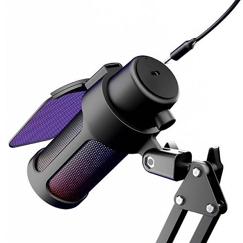 Dexim DMK008 RGB Gaming Masa Standl�  PC/PS5 Uyumlu Siyah Profesyonel Oyuncu ve Yay�nc� Mikrofonu