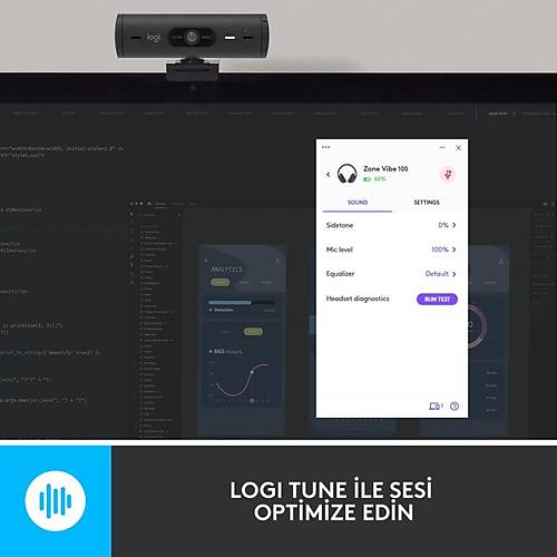 Logitech Zone Vibe 100 Mikrofonlu Kablosuz Bluetooth Kulak st Kulaklk - Siyah