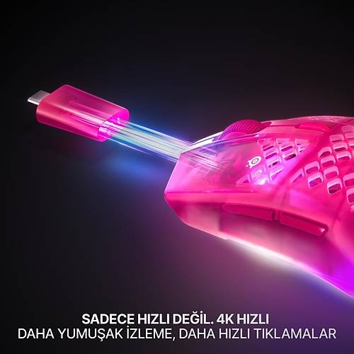 Steelseries Aerox 3 Wireless Gen 2 - Magenta  Haze 4K Kablosuz Gaming Mouse