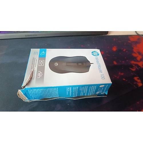 HP 100 Kablolu Mouse Siyah 6VY96AA (OUTLET)