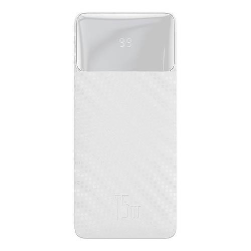 Baseus Bipow Overseas Edition Dijital Ekranl� 15W 10.000 Mah Powerbank Beyaz