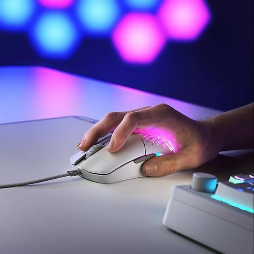 Glorious Model O Eternal RGB Kablolu 12000 DPI Gaming Mouse - Mat Beyaz