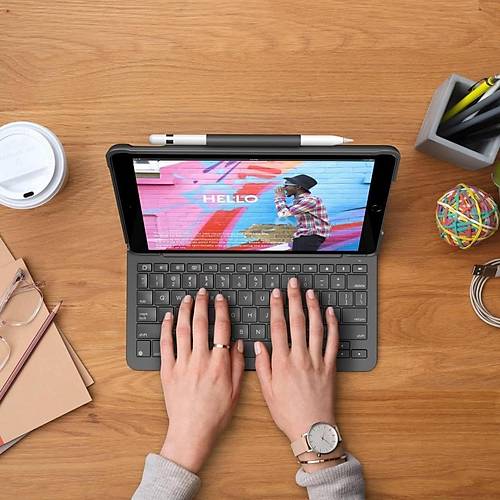 Logitech Slim Folio iPad Air 10.5 in� 3. Nesil Uyumlu Klavyeli K�l�f (Nordic,Q)