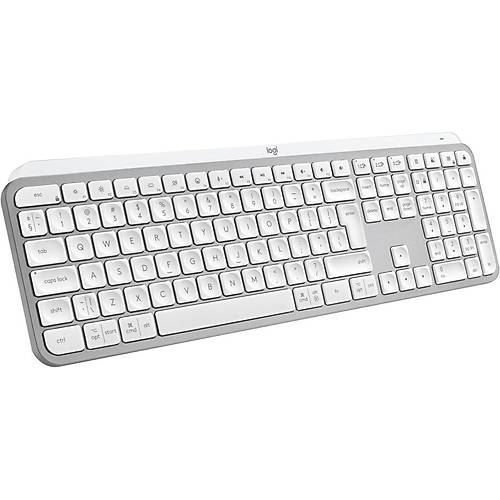 Logitech MX Keys S Aydnlatmal Kablosuz ngilizce Q Klavye Beyaz