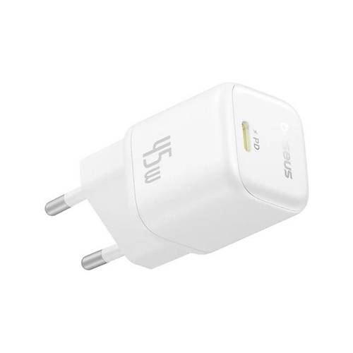 Baseus Picogo Gan6 Pro 45W Usb-C Ultra Mini H�zl� �arj Aleti, Beyaz