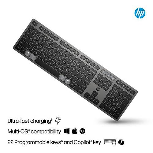 HP 720 oklu Cihaz arj Edilebilir Kablosuz Klavye (9T5B1AA)