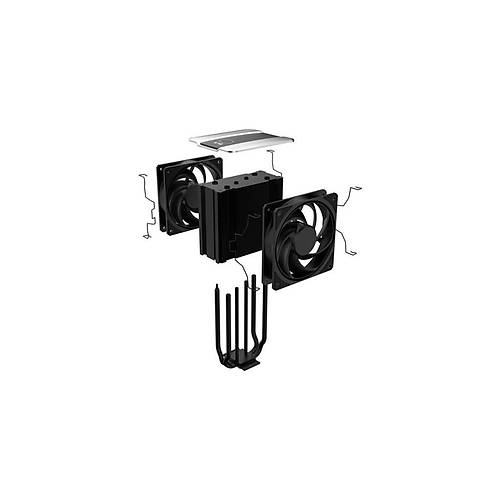 Cooler Master V4 ALPHA 3DHP BLACK 2X120mm Intel1851/1700/AM5 Uyumlu