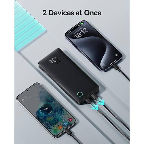 Basues Airpow Lite Power 10.000mAh 15W Ta��nabilir �arj Cihaz� - Siyah