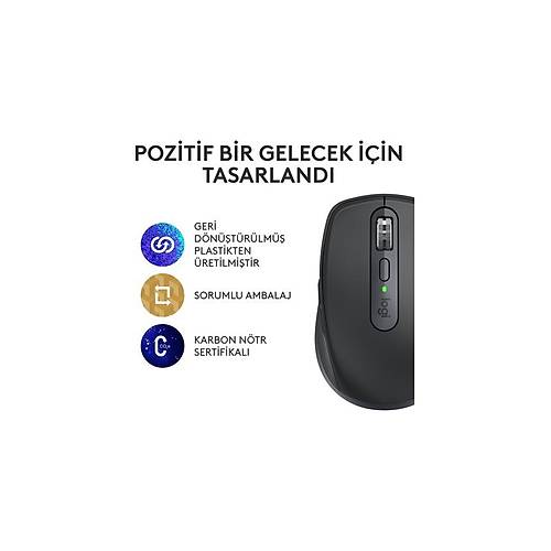 Logitech MX Anywhere 3S Kompakt Kablosuz Lazer Mouse