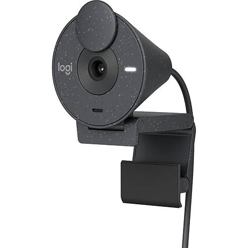Logitech BRIO 300 Full HD 1080p Gizlilik Kapakl Mikrofonlu Web Kameras - Siyah