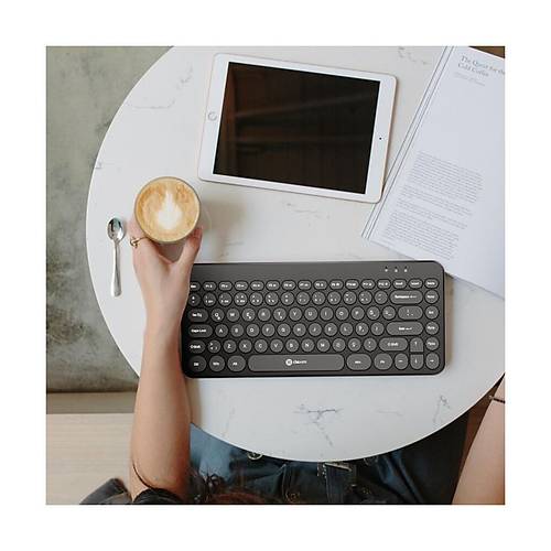 Dexim KBW002 Retro Daktilo G�r�n�ml� ��k ve Kullan��l� Pilli T�rk�e Bluetooth Q Klavye