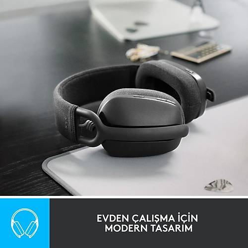 Logitech Zone Vibe 100 Mikrofonlu Kablosuz Bluetooth Kulak st Kulaklk - Siyah