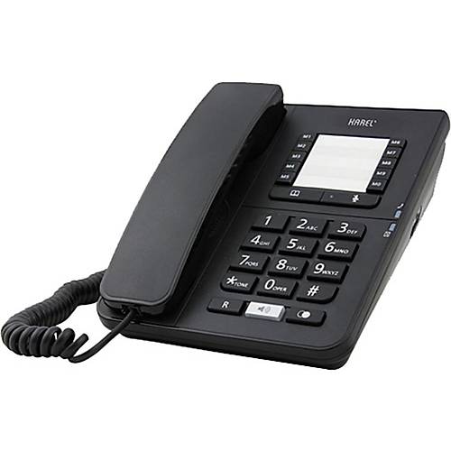 Karel TM142 Kablolu Telefon - Siyah