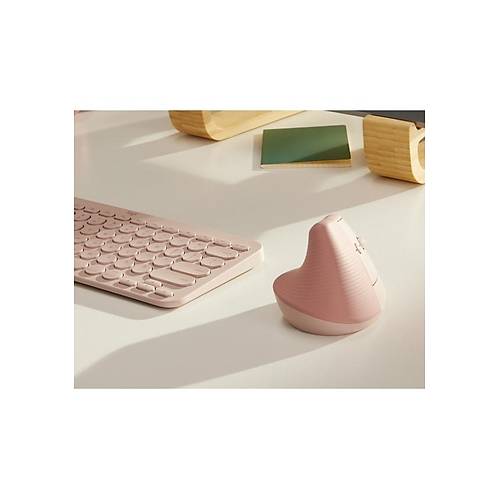 Logitech Lift Sessiz Kablosuz Ergonomik Dikey Mouse Pembe