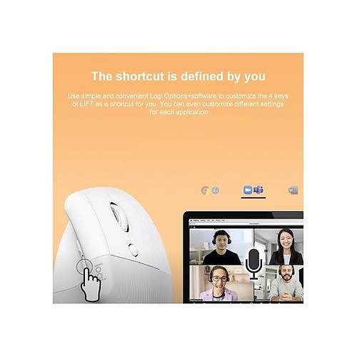 Logitech Lift Vertical Kablosuz ift Modlu Mouse