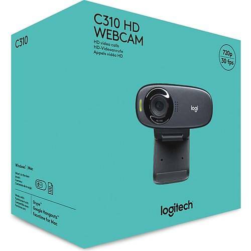 Logitech C310 HD 720p Web Kamerası - Siyah